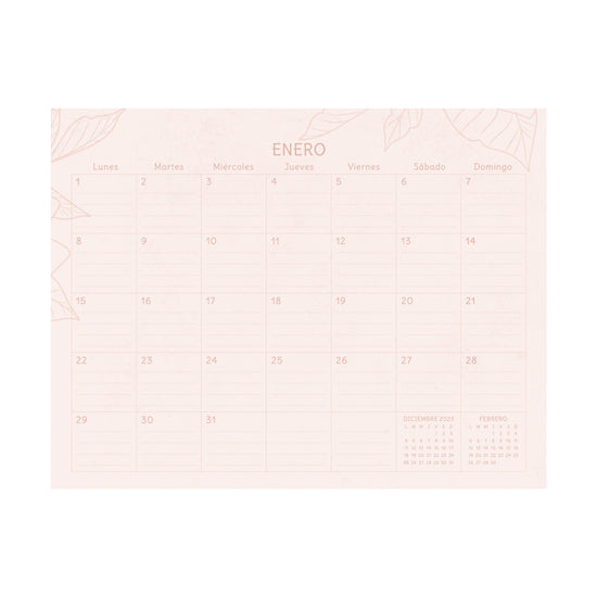 Calendario 2024 escritorio Bloom