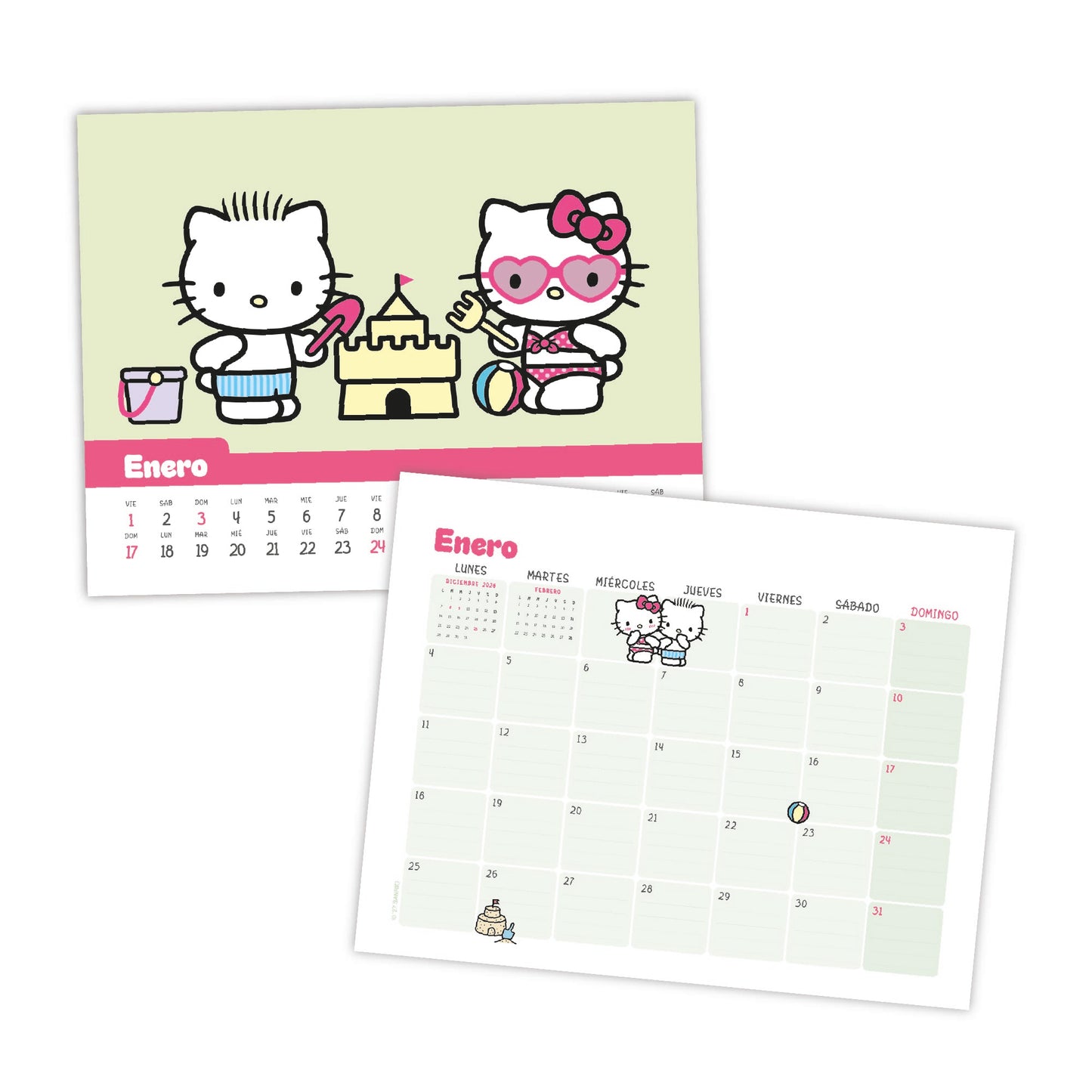 Calendario escritorio 2027 Hello Kitty