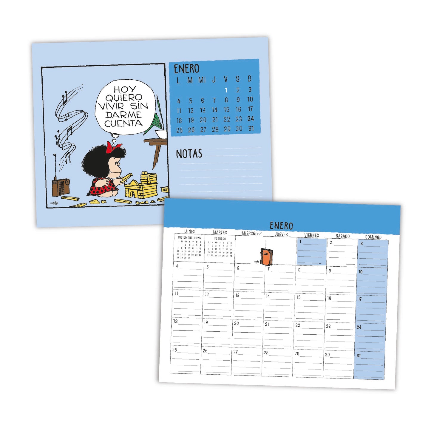 Calendario escritorio 2027 Mafalda