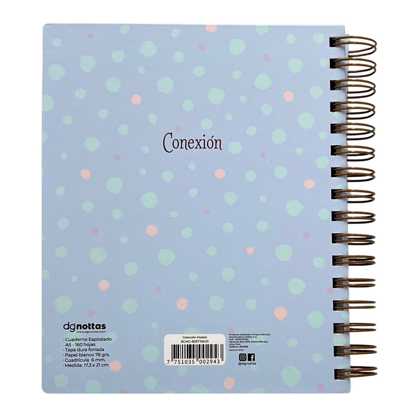 Cuaderno A5 celeste