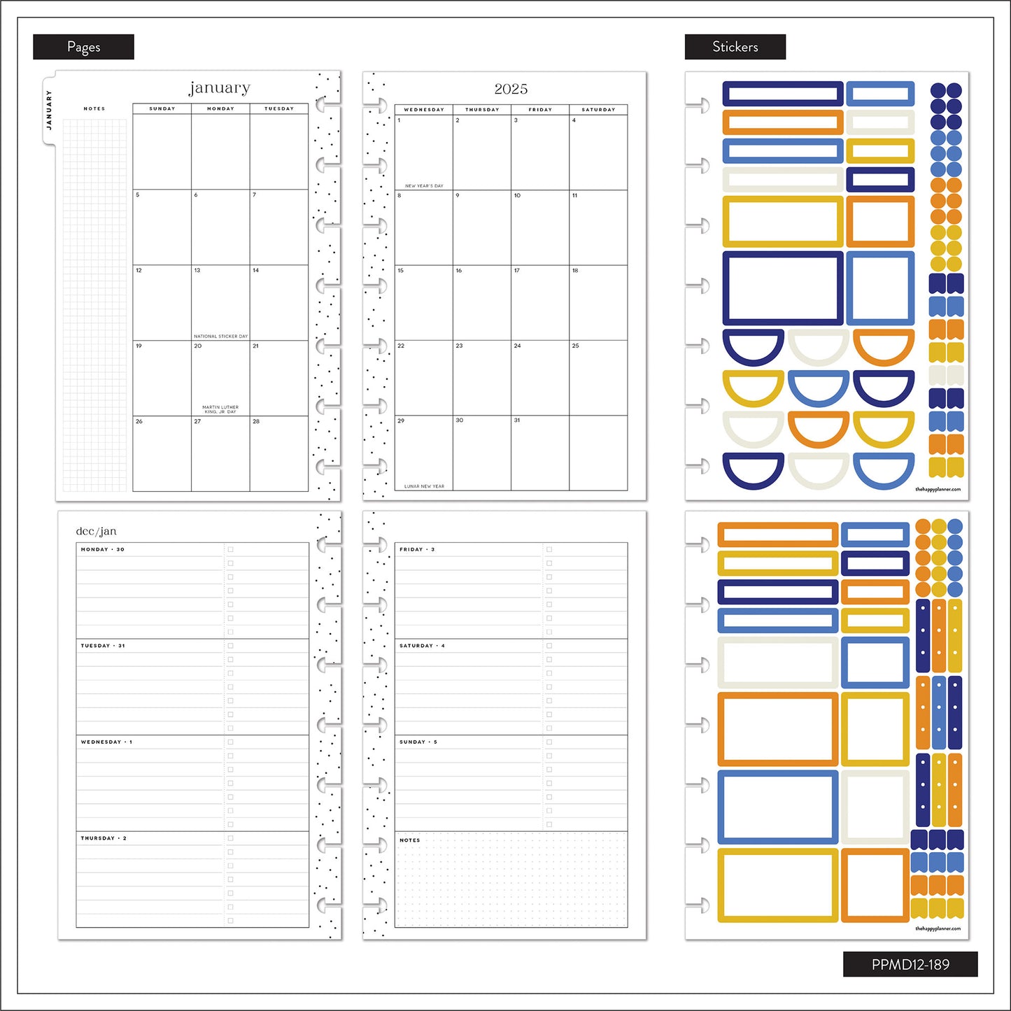 Happy Planner Mini 2025 Coastal Club
