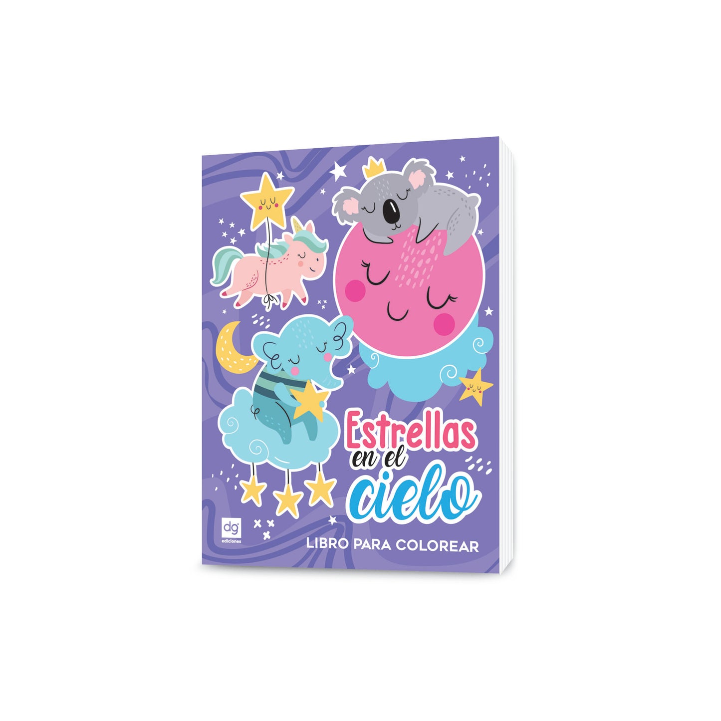 Colorea niñas estrellas en el cielo