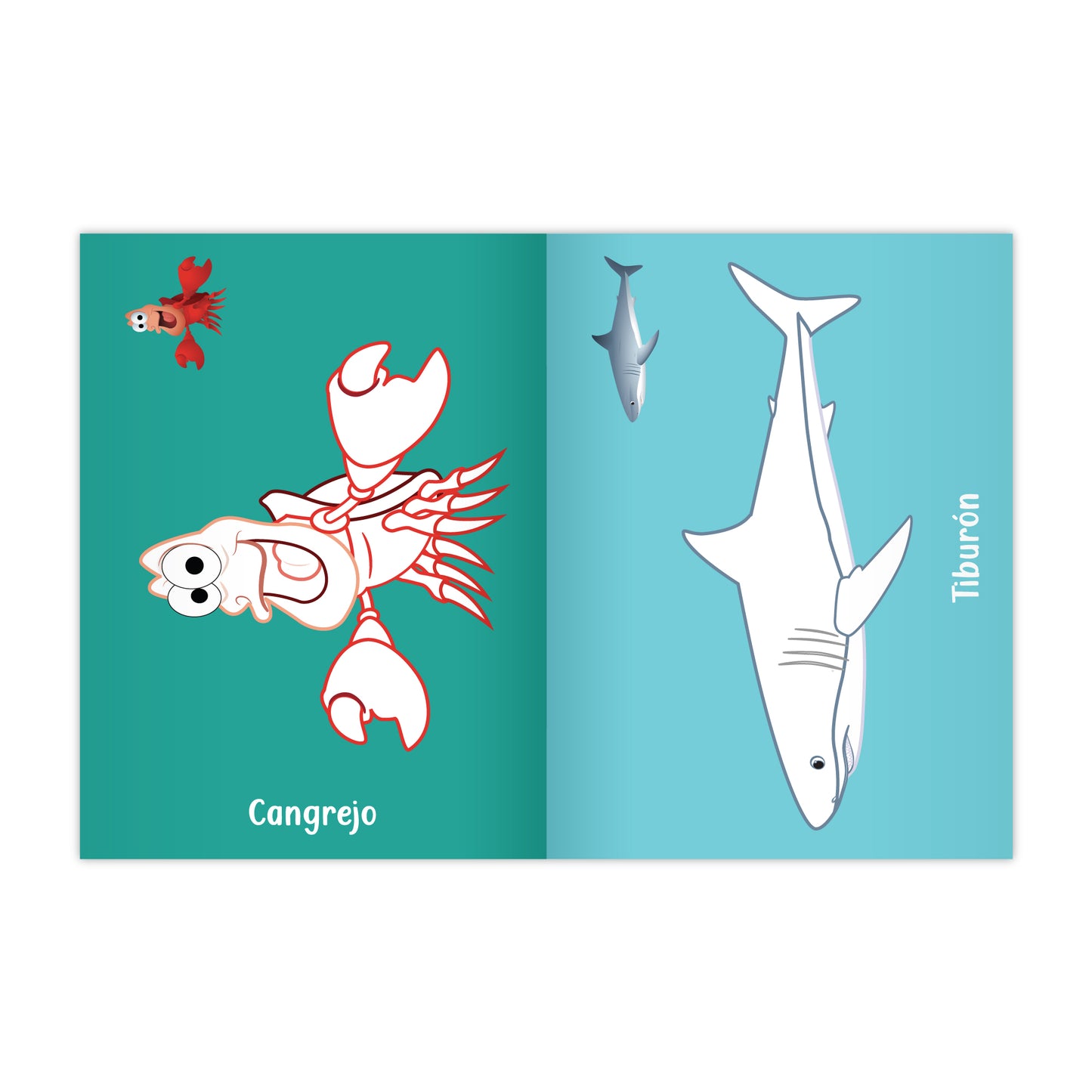 Mi primer coloreo "Ariel nos muestra el océano"
