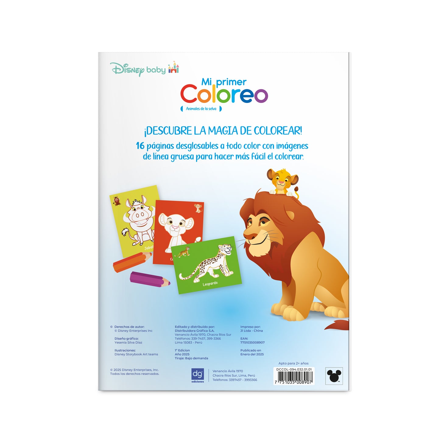 Mi primer coloreo "Animales de la selva"