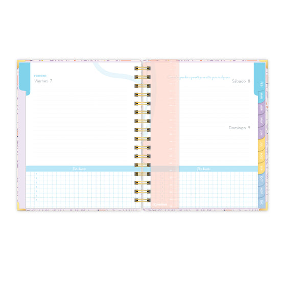 Agenda diaria 2025 True - Celeste