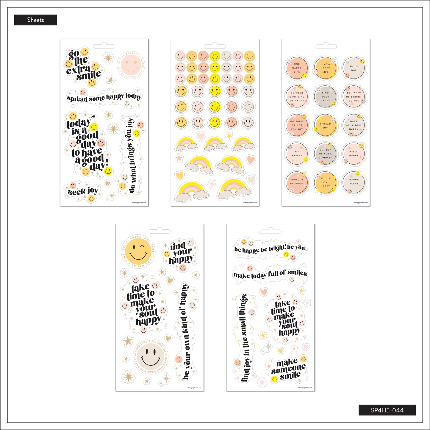 HP Pack Sticker 5 hojas Smiley