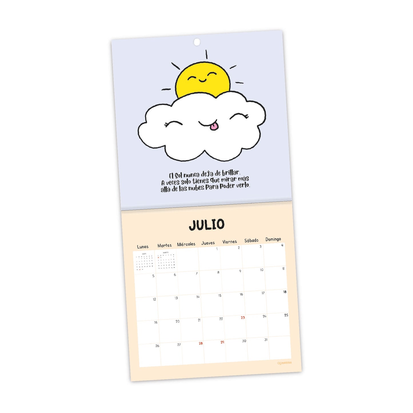 Calendario de Pared 2027 Pastel