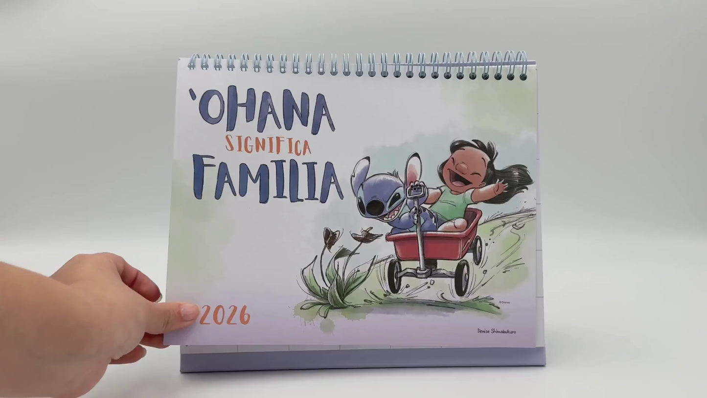 Cargar y reproducir el video en el visor de la galería, Calendario escritorio 2026 Stitch
