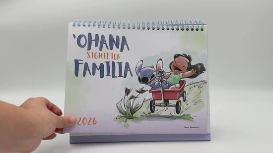 Cargar y reproducir el video en el visor de la galería, Calendario escritorio 2026 Stitch
