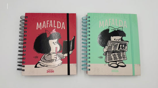 Cargar y reproducir el video en el visor de la galería, Agenda Mafalda 2026 (rojo)
