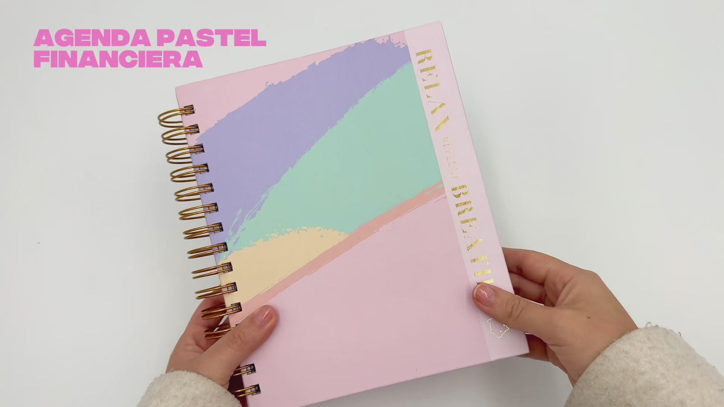 Cargar y reproducir el video en el visor de la galería, Agenda 2026 Pastel Financiera diaria
