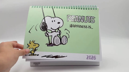 Cargar y reproducir el video en el visor de la galería, Calendario escritorio 2026 Snoopy
