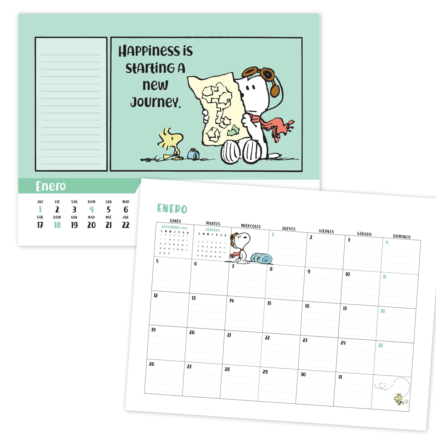 Calendario escritorio 2026 Snoopy