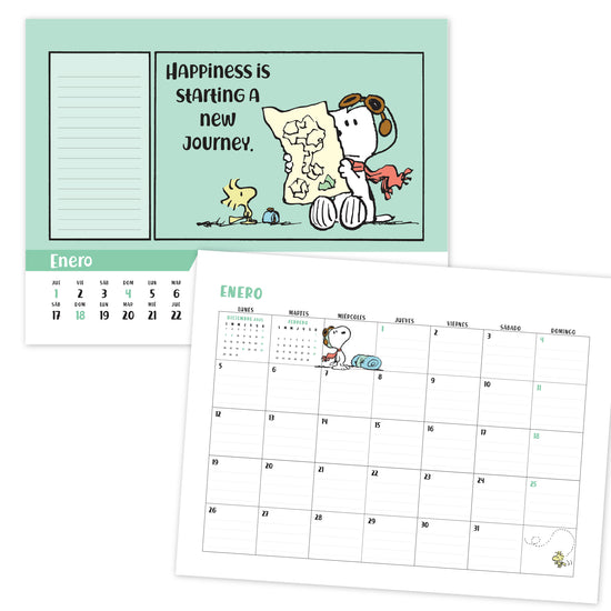 Calendario escritorio 2026 Snoopy